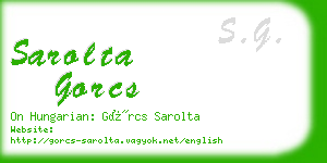 sarolta gorcs business card